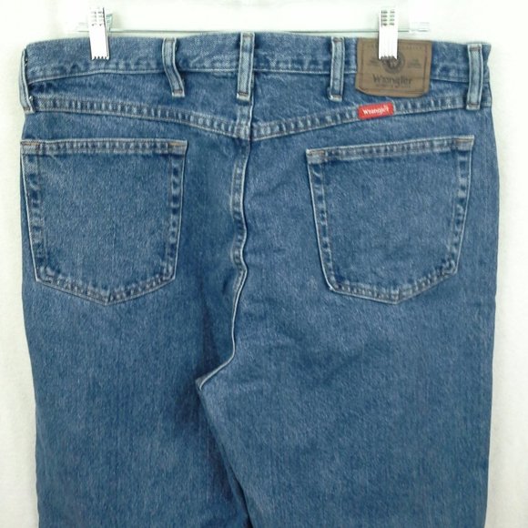 Wrangler mens jeans 38x34 Tall Blue Straight leg - Picture 5 of 8